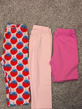 HA Strawberry Print Capris+ Pink Capri, Pink Bike Short 5 Yes